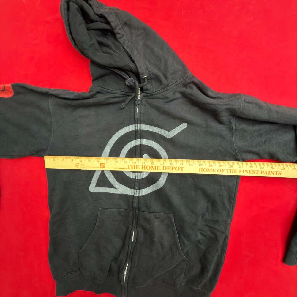 Vintage 2002 Shonen Jump’s Naruto Kakashi Graphic Zip Up Black Hoodie Size Mediu - Picture 2 of 8